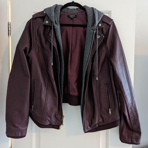 Burgundy Torrid leather jacket